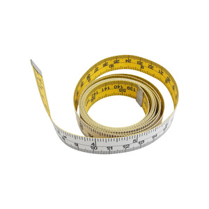 Ruban à mesurer souple 150 cm 60 pouces double échelle blanc jaunâtre règle de couture métrique à rappel manuel - Product Image 3