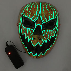 2021 gran oferta moda LED miedo Halloween máscara luminosa brillante fiesta Cosplay máscara <span class=keywords><strong>Horror</strong></span> máscara Halloween Led máscara - Product Image 4