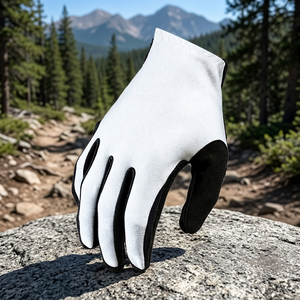 Gants de moto unisexes en cuir de chèvre, à doigts complets, respirants, pour l'été, demi-gants antichoc, pour le cyclisme en extérieur, compatibles écran tactile - Product Image 6