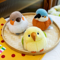 Peluche Perroquet Moelleuse 11cm, Jouet en Peluche Oiseau Kawaii Mignon, Mini Peluche Ronde Douce au Design Réaliste pour la Vente en Gros