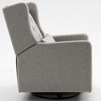 Fauteuil inclinable pivotant et extensible moderne personnalisé en microfibre pour salon, idéal pour l'allaitement, avec structure métallique – Offre Spéciale