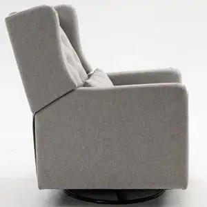 Hot Sale Customized Swivel Rocking Sofa Microfiber Fabric Swivel Rocking Recliner Chair For Mother Nursing