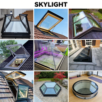 Ventana de Techo de Vidrio y Aluminio Eléctrica Personalizada con Control Automático Moderno para Casas, Áticos y Almacenes