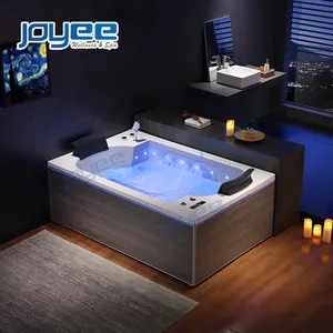 JOYEE otel Villa banyo 2 kişi Relax jakuzi akrilik çift Hydroherapy Jet Spa küvetleri Led ışıkları ile