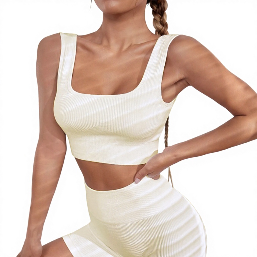 For Bestseller Ribbed High Support Spandex/Nylon Yoga Top Quick-Drying Slim-Fit Strappy Bra Summer Fitness Workout Underwear