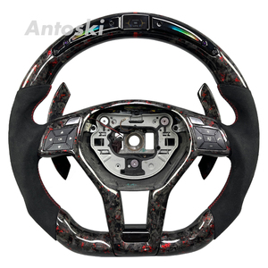 <span class=keywords><strong>Volant</strong></span> sport en fibre de carbone forgé sur mesure pour Mercedes-Benz <span class=keywords><strong>AMG</strong></span> C63 Coupé W204 W205 2012-2018 avec écran LED intelligent - Product Image 1