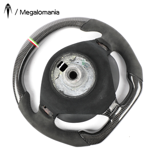 Volante de Fibra de Carbono Real con Alcántara para <span class=keywords><strong>Maserati</strong></span> GT GranTurismo Gran Cabrio Quattroporte, Volante con LED - Product Image 3