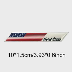 Autocollant USA original 3D drapeau américain en métal pour moto, voiture, décoration de maison, fêtes, en alliage d'aluminium - Product Image 3