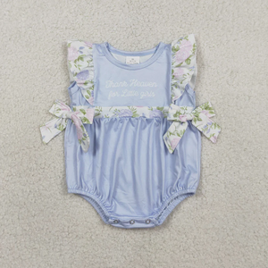 Ropa Ecológica para Bebés Recién Nacidos, Rompers con Flores Coloridas y Mangas Cortas con Volantes - Product Image 3
