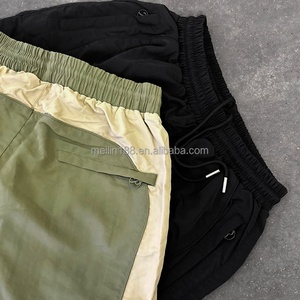 Factory Custom Sweatsuit Manufacturer Black Jogging Suit Nylon Pants and Jackets Lightweight Polyester Tracksuit Windcheater <b>Set</b> - Product Image 4
