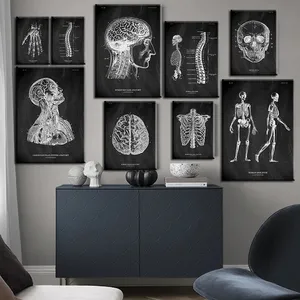 Orthopedics Hospital Human Body Internal Organs Brain Pictures Canvas Painting Cuadros for Doctors Office Wall Painting Decor