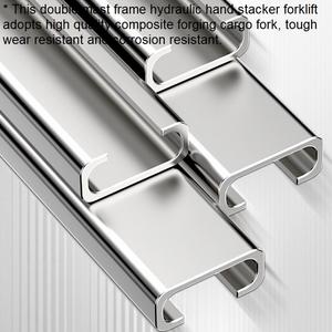 סין מחיר טוב <span class=keywords><strong>lifter</strong></span> מכונת stacker 2m 2.5 מ '3m הרמת גובה ידני הידראולי stacker - Product Image 2