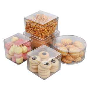 Factory offer square clear plastic cookies box