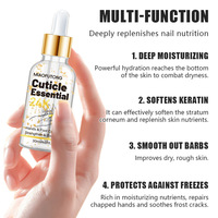 Sérum Essentiel pour Cuticules à l'Or 24K, Vitamine E, Huile de Jojoba, Adoucissant, Éclaircissant, Soin des Mains, des Pieds et des Ongles, 30ml, OEM ODM