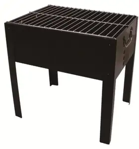 Offres Spéciales portable extérieur noir peinture charbon de bois barbecue grill pliant BBQ Brazier