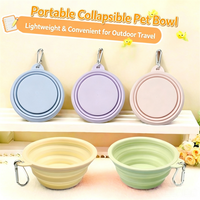 Bol pliable pour chien en TPE portable pour les voyages, l'alimentation en plein air, l'eau potable et la nourriture pour chats et chiens, utilisation quotidienne