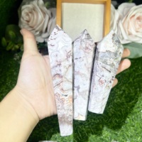 Vente en gros de tour de cristal en agate mexicaine naturelle polie pour la guérison, ornement et collection de cristaux