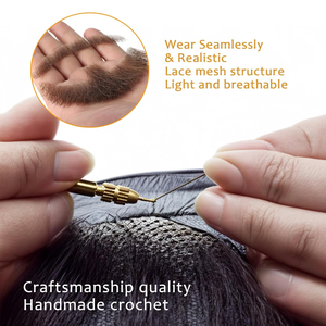 Barba de Cabra Realista, 100% Cabello Humano, Color Marrón, para Disfraces de Halloween, Maquillaje Masculino, Entretenimiento/Teatro/Fiesta/Película - Product Image 4