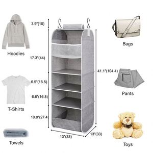 Organizador de Armario Colgante de 5 Estantes para Dormitorio, Guardería o Habitación Infantil - Product Image 2
