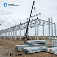 Bâtiments préfabriqués en acier galvanisé pour entrepôts, conception de structures à poutres et poutrelles, hangars, écuries, arènes équestres, structure en acier