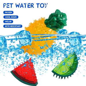 Juguetes Masticables para Perros con Diseño de Sandía y Limón de TPR, para Cachorros, Refrescantes para el Verano, Limpian los Dientes, Congelables, de Goma, con Sonido - Product Image 2