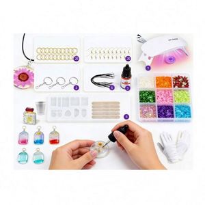 ชุดทำเครื่องประดับเรซิ่น TOYSRUNNER UVGL127 สำหรับงานฝีมือ ชุดทำแม่พิมพ์ซิลิโคนใสแข็งแบบใช้แสงยูวี พร้อมอุปกรณ์เสริม - Product Image 4