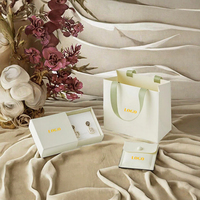 Boîte cadeau de luxe en papier pour bijoux avec pochette en velours et ensemble de sacs cadeaux pour emballer boucles d'oreilles, colliers, bagues et bracelets