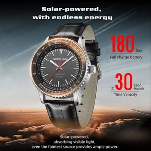 Montre électronique de sport d'extérieur North EDGE EVOQUE3 à affichage analogique, recharge solaire, montre à ondes lumineuses, longue autonomie, alimentée par la lumière 2026 - Product Image 2