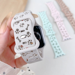 <span class=keywords><strong>Correa</strong></span> de Silicona con Diseño de Huella de Perro para <span class=keywords><strong>Apple</strong></span> <span class=keywords><strong>Watch</strong></span>, Compatible con Tamaños 49, 46mm, 45, 44, <span class=keywords><strong>41mm</strong></span>, 40, 38mm, para las Series 11, 10, 9, 8, 7, 6, 5, 4, 3, SE y Ultra 3 - Product Image 5