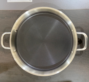 Customized SS 316 Stainless Steel 3 Layers Tri-ply Non-stick Honeycomb Two 2 Handles <strong>Paella</strong> <strong>Pan</strong> - Product Image 4