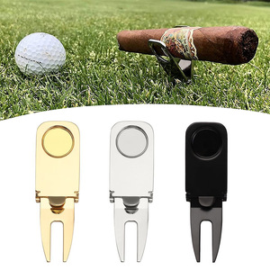 Golf Divot Tool Set With <b>Ball</b> Marker And Hat Clip Zinc Alloy Modern Style Gift Box Custom Logo Printing For Sports Gifts - Product Image 4
