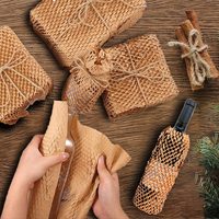 GDCX rouleau de papier artisanal en nid d'abeille blanc, rouleau de papier en nid d'abeille pour le verre