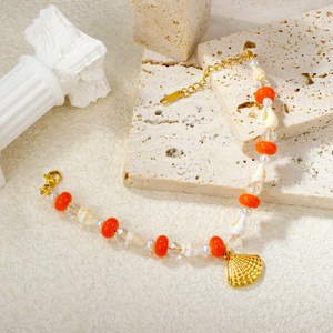 Pulsera Artesanal de Estilo Bohemio con Perlas de Agua Dulce y Conchas Coloridas, Chapada en Oro de 18K y Acero Inoxidable, para Mujer, Regalo - Product Image 4