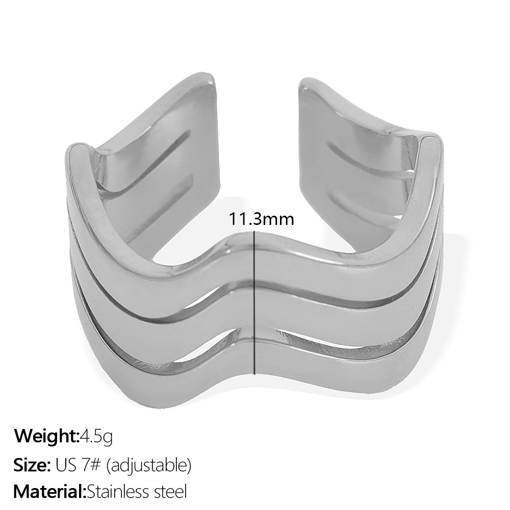 Anillo de plata ajustable JZ47 (7 mm)