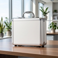Valise professionnelle de 15 pouces en alliage d'aluminium, mallette de transport ABS personnalisée, boîte de rangement pour outils de style industriel