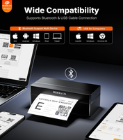 Printer Label Pengiriman Bluetooth Rongta, Printer Label Thermal Nirkabel 4x6 untuk Paket Pengiriman bagi Usaha Kecil