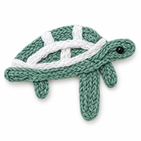 Applique tortue verte au crochet, patch tricoté fait main pour vêtements, sacs, chapeaux, artisanat DIY, couture, décoration, accessoire tortue de mer mignon 5,1 pouces