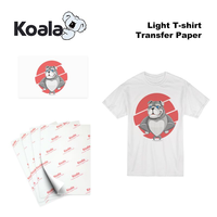 Papier transfert thermique pour t-shirts en coton léger A4 DIY Koala Factory, impression jet d'encre