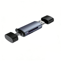 Lecteur de cartes externe pour ordinateur portable JCR001 2-en-1 Type-C/USB avec prise en charge de plusieurs cartes