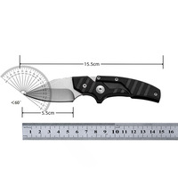 Couteau de poche pliant EDC personnalisé et portable, mini-outil utilitaire compact pour le quotidien, équipement de porte-clés d'extérieur