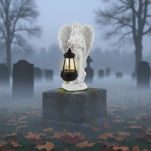 Lámpara LED <span class=keywords><strong>de</strong></span> Resina con Forma <span class=keywords><strong>de</strong></span> Ángel Pintado a Mano, con Corona <span class=keywords><strong>de</strong></span> Flores y Paloma, Energía Solar, para Navidad y Acción <span class=keywords><strong>de</strong></span> Gracias, en Oferta - Product Image 6