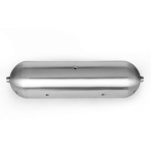 Tanque de aire universal 3 galones G1/4*7 agujeros pulido aluminio sin costuras 168MM * 605MM con 2 abrazaderas para accesorios de sistema de suspensión neumática - Product Image 3