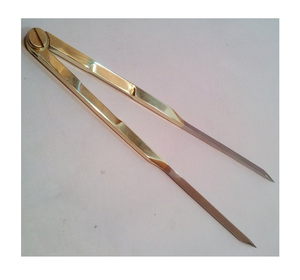 ตัวแบ่งทองเหลืองมือเดียวโบราณทาสีเครื่องมือสำรวจวงกลมทางทะเลเครื่องมือพิมพ์ลายตารางเคลือบแข็ง - Product Image 2