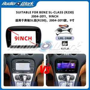 Marco para Pantalla de Coche de 9 Pulgadas, Plug and Play, para Mercedes SL R230 2004 2005 <span class=keywords><strong>2006</strong></span> 2007 2008 2009 2010 2011, Ajuste Perfecto, Sistema Android - Product Image 2