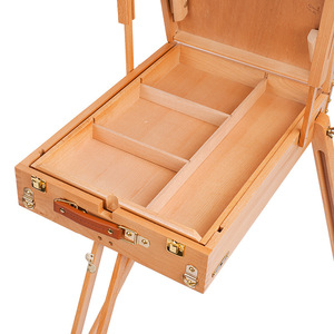 <span class=keywords><strong>Chevalet</strong></span> français avec boîte à croquis <span class=keywords><strong>Chevalet</strong></span> de <span class=keywords><strong>peinture</strong></span> d'art pour adultes avec bandoulière Chevalets portables de style français pour la <span class=keywords><strong>peinture</strong></span> et le dessin - Product Image 4