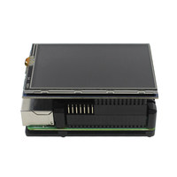 Raspberry Pi Generasi ke-4 Tipe B Layar Sentuh 3,5 inci 3B+/4B Kit Layar Pendingin Kipas Ganda dari Paduan Aluminium