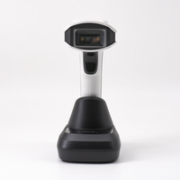 Lecteur de codes QR 2D sans fil Lecteur de codes-barres portable IP65 haute performance avec socle de chargement 3 en 1 et écran LCD