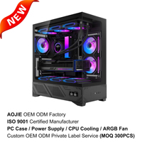 AOJIE - Caja de Ordenador para Juegos OEM al por Mayor, Caja de PC ATX MAtx, Gabinete Gamer, Chasis ARGB, Caja de PC de Vidrio Templado con Pantalla Digital