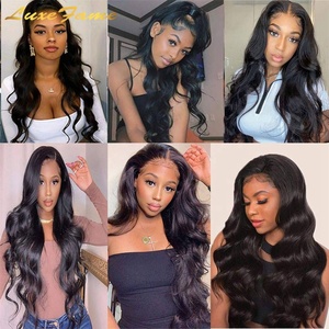 Mật độ 180 13x4 phía trước cơ thể sóng tóc giả, Nguyên Việt cơ thể sóng tóc giả, Bán Buôn glueless cơ thể sóng tóc giả tóc con người cho phụ nữ da đen - Product Image 4