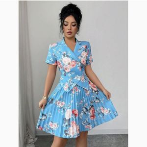 Completo da donna primavera autunno 2026: Nuovo set alla moda con stampa floreale elegante e abito <span class=keywords><strong>due</strong></span> pezzi casual - Product Image 5